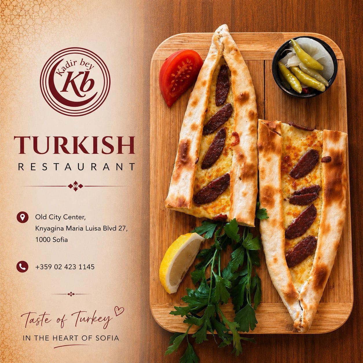 Sucuklu kaşarlı pide